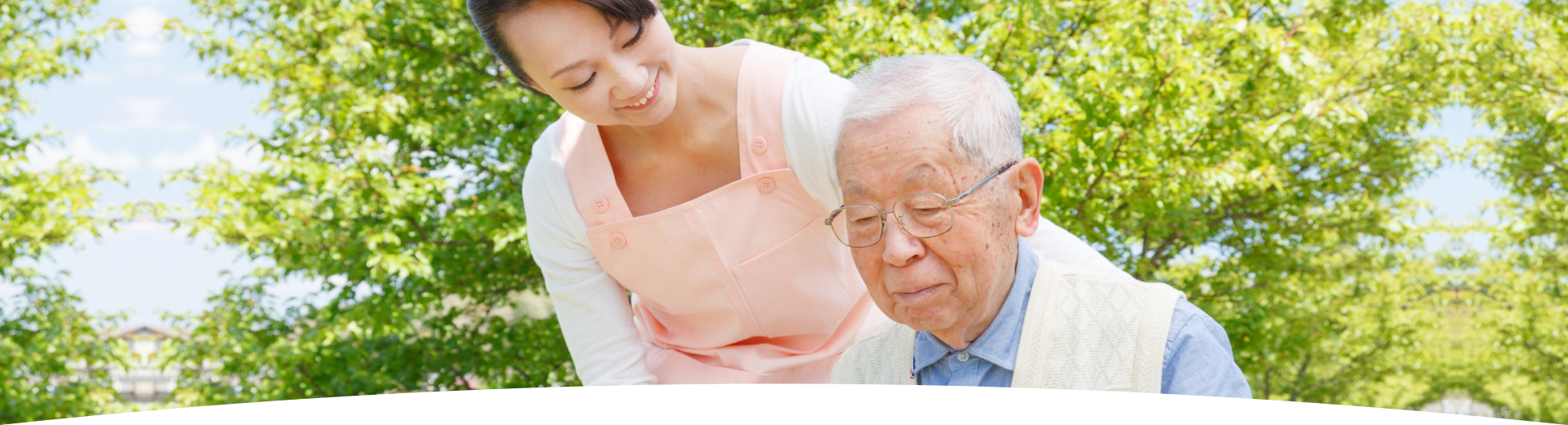 caregiver with her patient smiling