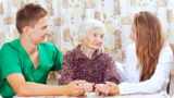 medical staff talking to thier patient