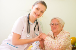 Nurse with her patient
